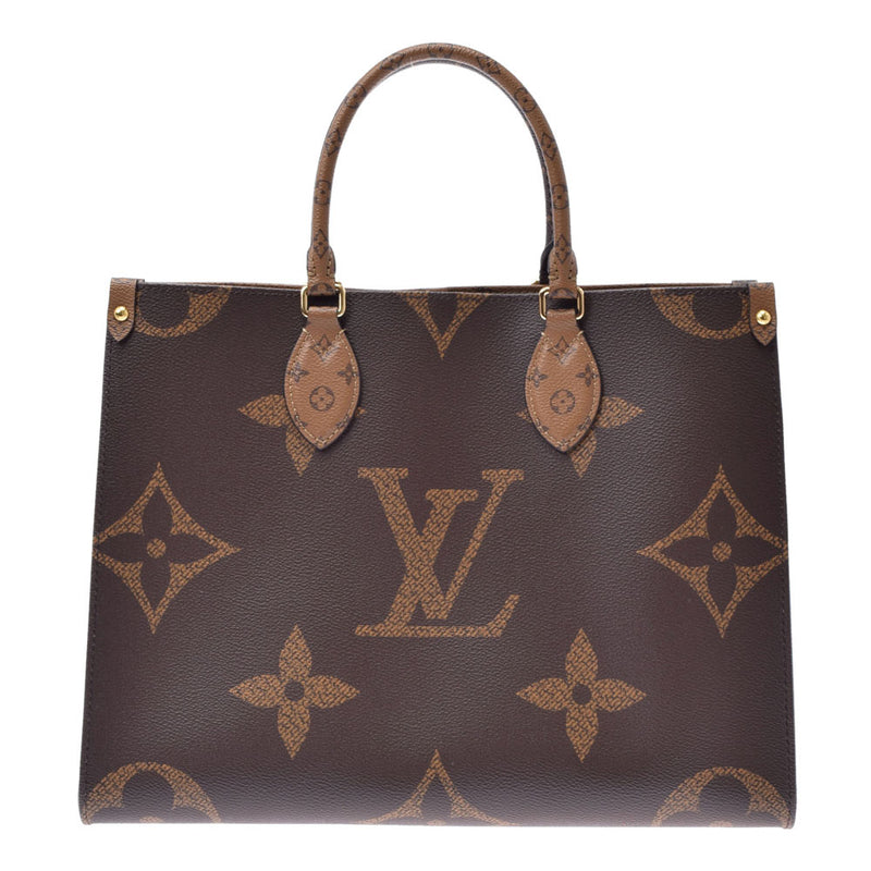 LOUIS VUITTON ルイヴィトン モノグラム リバース オンザゴーMM 2WAY ブラウン M45321 ユニセックス モノグラムキャンバス トートバッグ 新同 中古 銀蔵