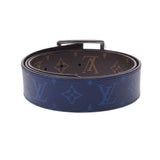 LOUIS VUITTON ルイヴィトン パシフィック サンチュール リヴェルソ ポップアップストア限定 ブラウン/ブルー シルバー金具 MP035 メンズ ベルト 未使用 銀蔵