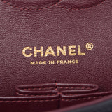 CHANEL Chanel Matrasse Chain Shoulder W Flap 25.5cm Black Gold Bracket Ladies Ram Skin Shoulder Bag A Rank used Ginzo
