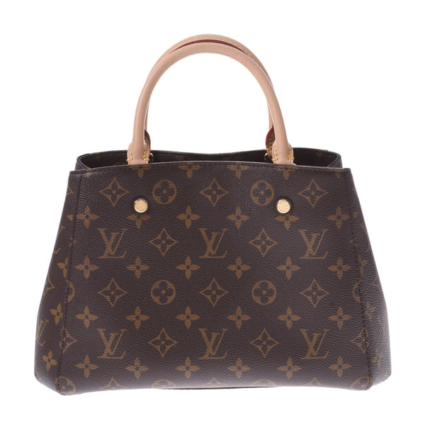 LOUIS VUITTON ルイヴィトン モノグラム モンテーニュBB 2WAYバッグ ブラウン M41055 レディース モノグラムキャンバス ハンドバッグ Aランク 中古 銀蔵