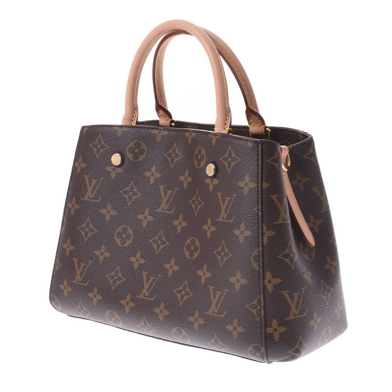 LOUIS VUITTON ルイヴィトン モノグラム モンテーニュBB 2WAYバッグ ブラウン M41055 レディース モノグラムキャンバス ハンドバッグ Aランク 中古 銀蔵