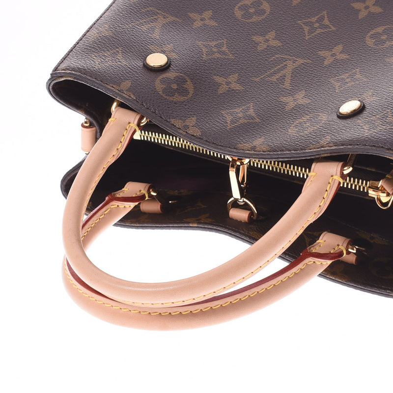 LOUIS VUITTON ルイヴィトン モノグラム モンテーニュBB 2WAYバッグ ブラウン M41055 レディース モノグラムキャンバス ハンドバッグ Aランク 中古 銀蔵