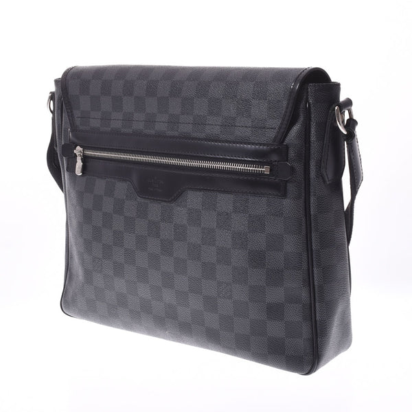 LOUIS VUITTON ルイヴィトン ダミエ グラフィット ダニエルMM 黒/グレー N58029 メンズ ダミエグラフィットキャンバス ショルダーバッグ Bランク 中古 銀蔵