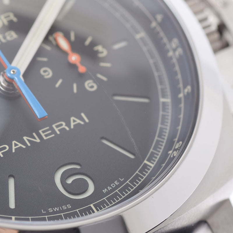 OFFICINE PANERAI オフィチーネパネライ ルミノール 1950 レガッタ3デイズ クロノフライバック チタニオ PAM00526 メンズ チタニウム/ラバー 腕時計 自動巻き 黒文字盤 Aランク 中古 銀蔵