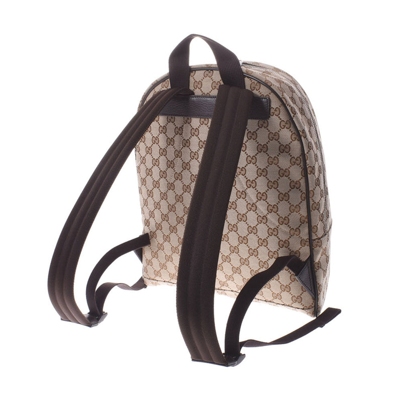 GUCCI Gucci GG GG Canvas Backpack Outlet Beige Silver Bracket 449906 Unisex GG Canvas Backpack Daypack Unused Ginzo