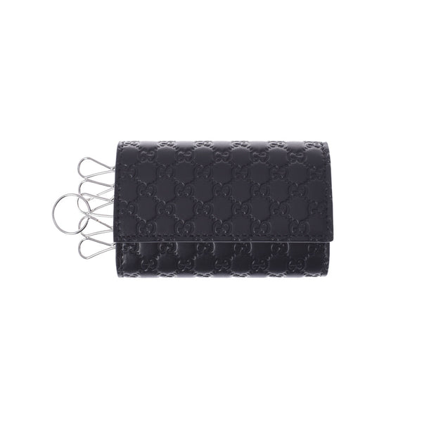 未使用保管 GUCCI　グッチ　マイクロシマ　キーケース　黒　150402 未使用保管 美品 GUCCI グッチ マイクロシマ キーケース 黒