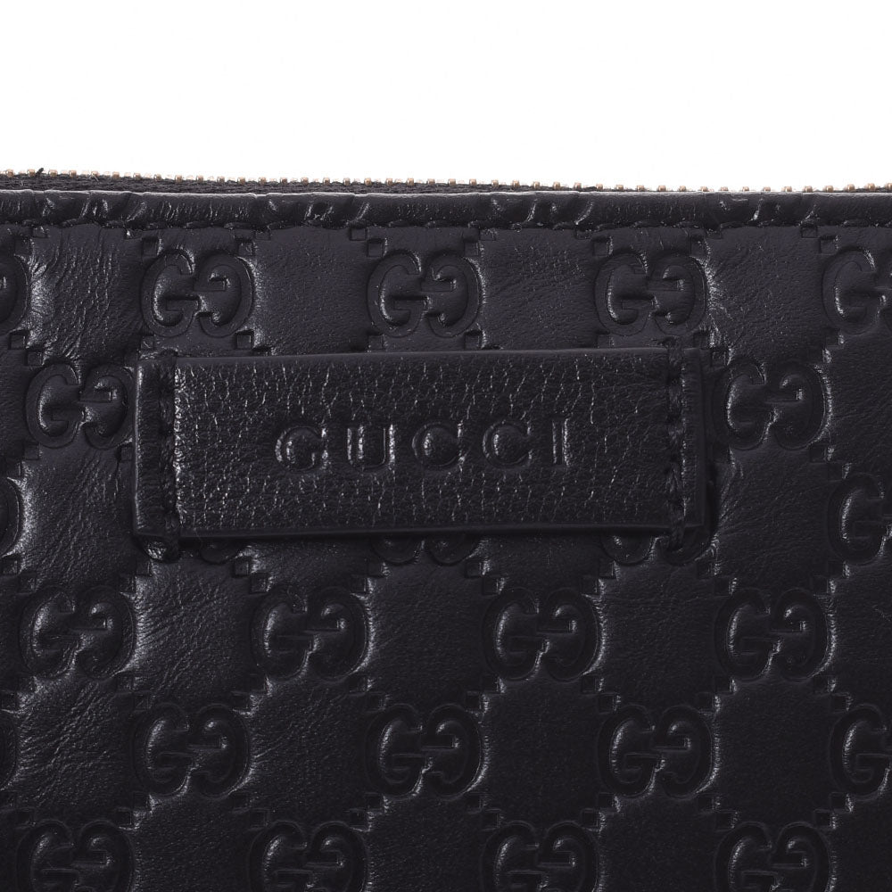 グッチマイクログッチシマ キーリング付き小銭入れ アウトレット 黒  