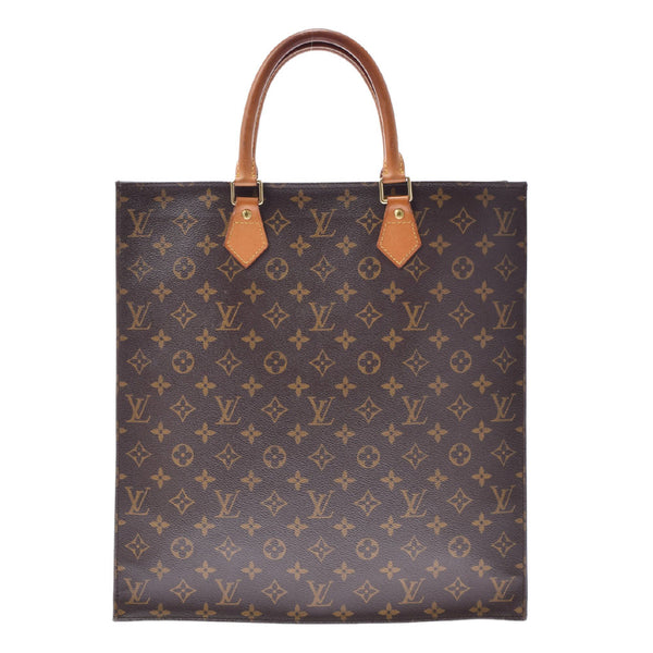 LOUIS VUITTON Louis Vuitton Monogram Sack Plastic Brown M51140 Unisex Monogram Canvas Tote Bag B Rank used Ginzo