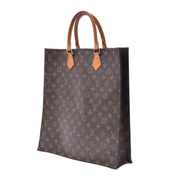 LOUIS VUITTON Louis Vuitton Monogram Sack Plastic Brown M51140 Unisex Monogram Canvas Tote Bag B Rank used Ginzo