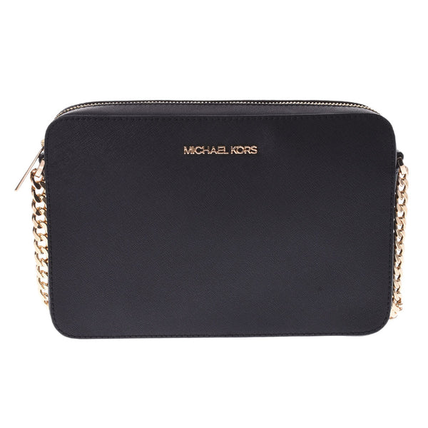 MICHAEL KORS マイケルコース チェーンショルダー アウトレット 黒 ゴールド金具 35T8GTTC9L-001 レディース PVCレザー ショルダーバッグ 未使用 銀蔵