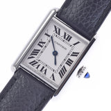 CARTIER カルティエ タンク マスト  SM WSTA0042 レディース SS/革 腕時計 クオーツ  シルバー文字盤 Aランク 中古 銀蔵