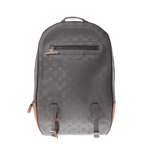LOUIS VUITTON Louis Vuitton Monogram Titanium Backpack GM Gray M43881 Men's Monogram Canvas Backpack Daypack Shin -Used Ginzo