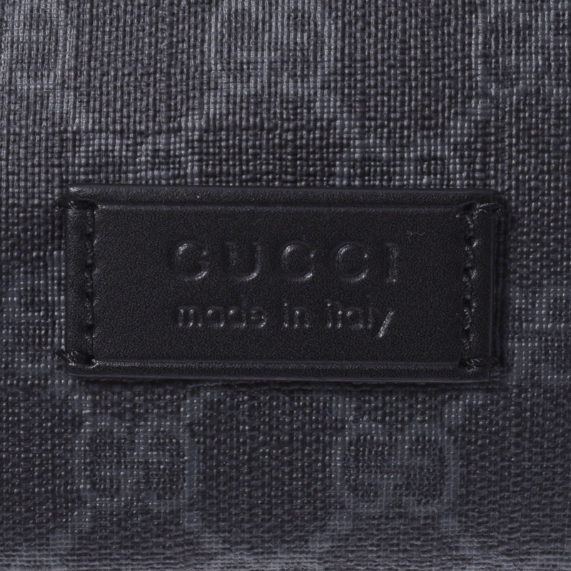 GUCCI グッチ ソフトGGスプリーム ベルトバッグ ブラック/グレー 474293 ユニセックス PVC カーフ ボディバッグ 新同 中古 銀蔵