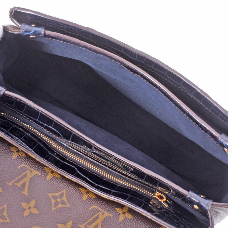 LOUIS VUITTON Louis Vuitton Monogram Missim Marriage Boling SP Order Navy Blue Ladies Crocodile Python Handbag A Rank Used Ginzo