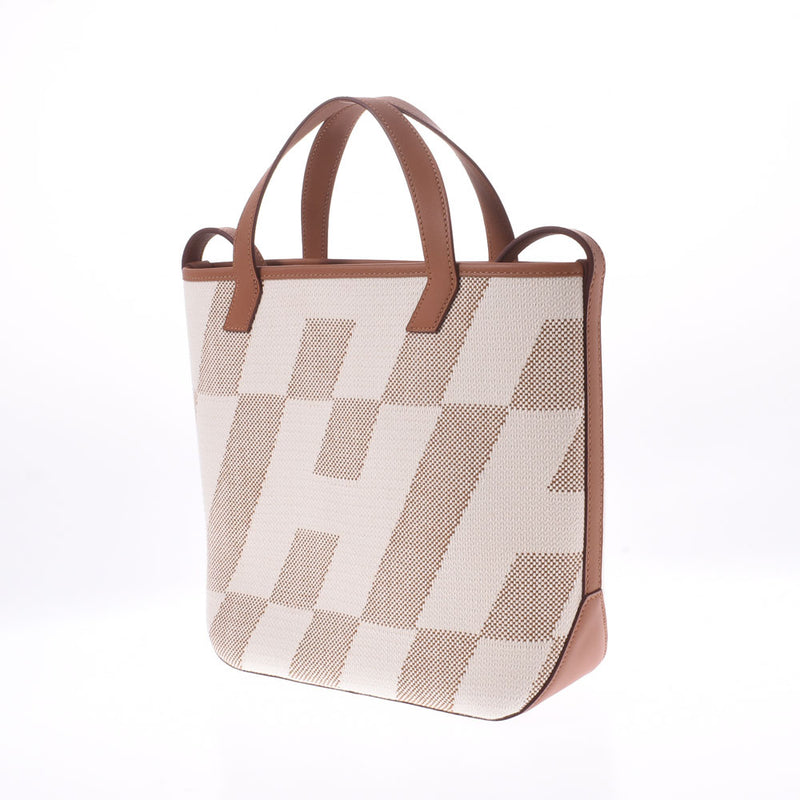 【Aランク】HERMES エルメス H・アン・ビエPM アッシュアンビエ 2wayバッグ キャンバス×レザー ブルーフランス×ノワール×ブルーサフィール Z刻印【ISEYA】