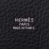 HERMES Hermes Bored 45 Black Silver Bracket □ H -engraved (around 2004) Unisex Togo Handbag A Rank Used Ginzo