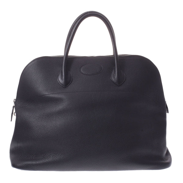 HERMES Hermes Bored 45 Black Silver Bracket □ H -engraved (around 2004) Unisex Togo Handbag A Rank Used Ginzo