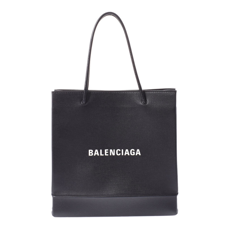 BALENCIAGA Black Leather Tote Bag