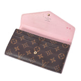 路易威顿路易斯·维顿（Louis Vuitton）Monogram Portofoyilla Rose Ballerine M62235女士会标字符帆布钱包B二手Ginzo