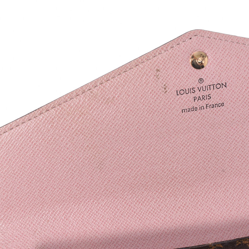 路易威顿路易斯·维顿（Louis Vuitton）Monogram Portofoyilla Rose Ballerine M62235女士会标字符帆布钱包B二手Ginzo