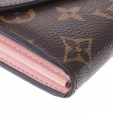 路易威顿路易斯·维顿（Louis Vuitton）Monogram Portofoyilla Rose Ballerine M62235女士会标字符帆布钱包B二手Ginzo