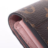 路易威顿路易斯·维顿（Louis Vuitton）Monogram Portofoyilla Rose Ballerine M62235女士会标字符帆布钱包B二手Ginzo