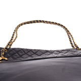 CHANEL Chanel Matrasse Chain Tote Black Gold Bracket Ladies Ram Skin Tote Bag B Rank used Ginzo