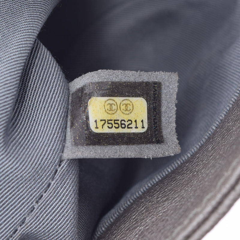 香奈儿香奈儿Matrasse链肩肩灰色古董灰色古董表层女士皮革肩带AB级使用Ginzo