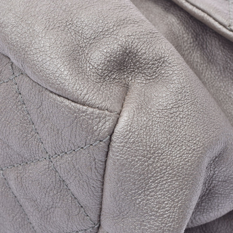 香奈儿香奈儿Matrasse链肩肩灰色古董灰色古董表层女士皮革肩带AB级使用Ginzo