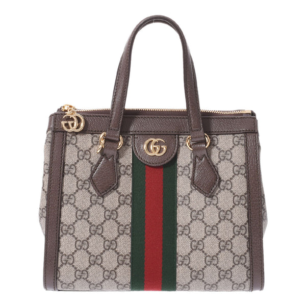 GUCCI グッチ オフィディア GG スモールトート 2WAY ブラウン ゴールド金具 547551 レディース GGスプリームキャンバス ハンドバッグ 新同 中古 銀蔵