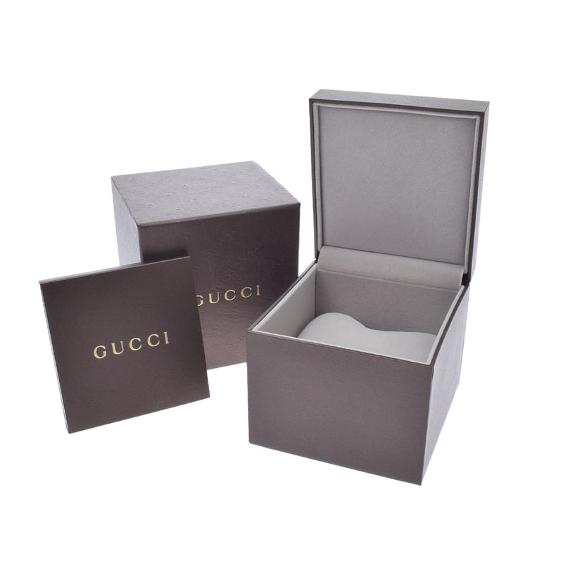 GUCCI Gucci G Collection 3P Diamond 125.5 Ladies SS Watch Quartz Black Dial A Rank used Ginzo