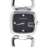 GUCCI Gucci G Collection 3P Diamond 125.5 Ladies SS Watch Quartz Black Dial A Rank used Ginzo