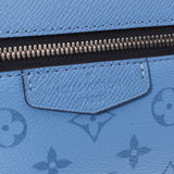 LOUIS VUITTON Louis Vuitton Tigara Bam Bam Bag Outdoor Blue Silver Bracket M30748 Men's Tiga Leather/Monogram Canvas Shoulder Bag Unused Ginzo