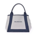 BALENCIAGA Balenciaga Navy Bass Natural/Black 339933 Ladies Canvas/Leather Handbag A Rank used Ginzo