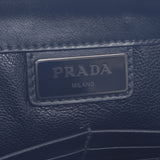 prada prada黑色银架男女蛋白皮革手拿包