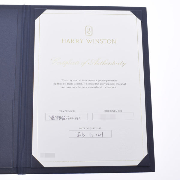 HARRY Winston Harry Winston One Baged Banding 1P Diamond 9 Ladies PT950 Platinum Ring / Ring A Rank Used Ginzo
