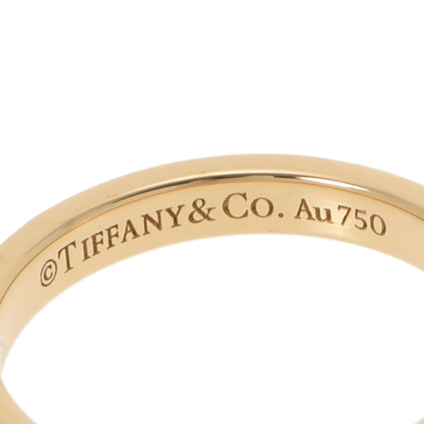 Tiffany＆Co。Tiffany True Band Ring 5P钻石9女士K18YG RING / RING A等级使用Ginzo