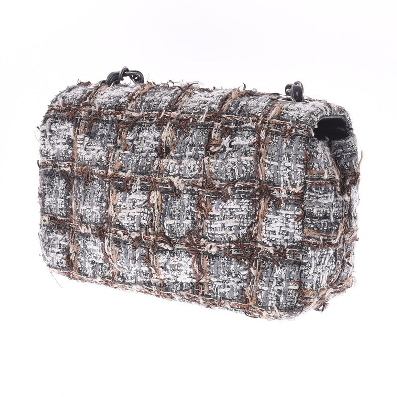 香奈儿香奈儿Matrasse minima Mrsse链肩肩肩hirdle肩/茶古董银支女士特威德肩袋ab ab rank rank used ginzo