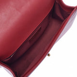 香奈儿香奈儿男孩频道25厘米连锁葡萄酒红金金架女士拉姆皮肤肩袋B等级