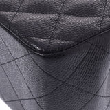 CHANEL シャネル マトラッセ チェーンショルダー Wフラップ30cm 黒 シルバー金具 レディース キャビアスキン ショルダーバッグ 新同 中古 銀蔵