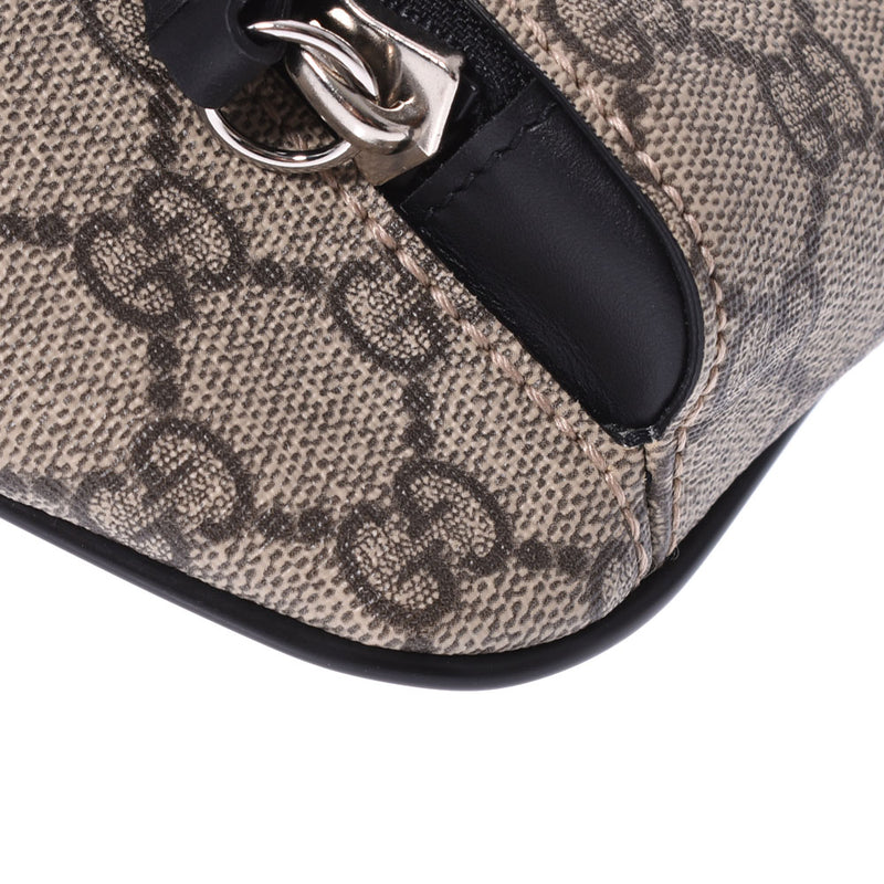 GUCCI Gucci GG Sprem West Bag Beige/Black Silver Bracket 450946 Unisex PVC/Leather Body Bag A Rank used Ginzo