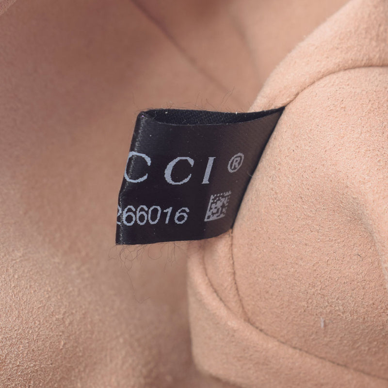 Gucci Gucci GG Marmont迷你肩袋黑色金支架448065女士小腿肩带AB AB级使用Ginzo