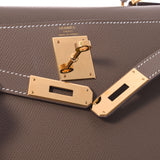 HERMES HERMES HERMES KELLY 28外缝制2way Bag Eto Pu Gold Bracket D（2019年左右）女士Vo Epson手提包新联邦Ginzo