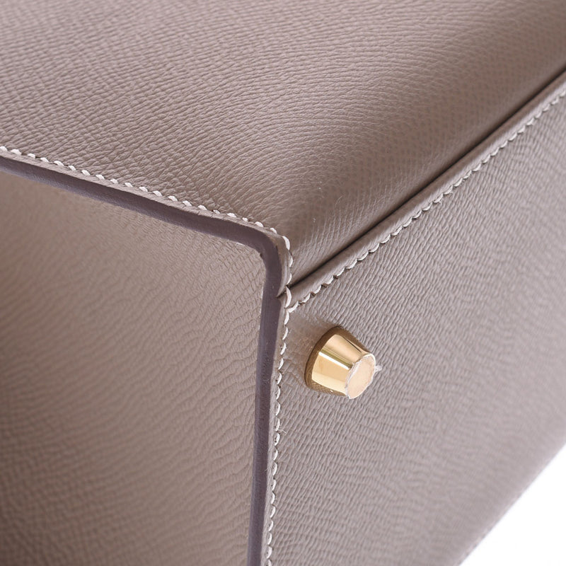 HERMES HERMES HERMES KELLY 28外缝制2way Bag Eto Pu Gold Bracket D（2019年左右）女士Vo Epson手提包新联邦Ginzo