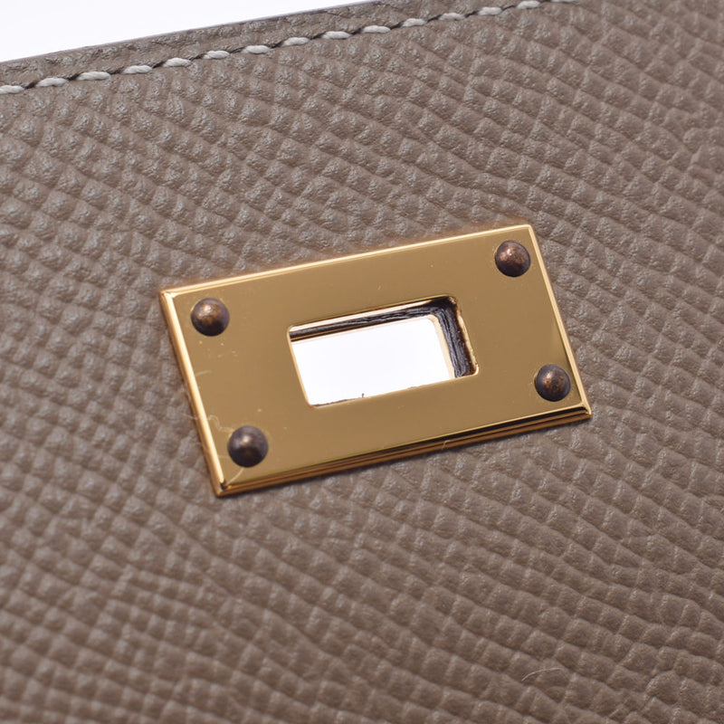 HERMES HERMES HERMES KELLY WALLET MEDID EUP GOLD BRACKET D（2019年左右）女士VO EPSON LONG WALLET新二手Ginzo