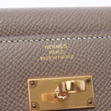 HERMES HERMES HERMES KELLY WALLET MEDID EUP GOLD BRACKET D（2019年左右）女士VO EPSON LONG WALLET新二手Ginzo