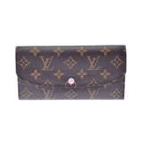 LOUIS VUITTON ルイヴィトン モノグラム ポルトフォイユエミリー ローズバレリーヌ M61289 レディース モノグラムキャンバス 長財布 ABランク 中古 銀蔵