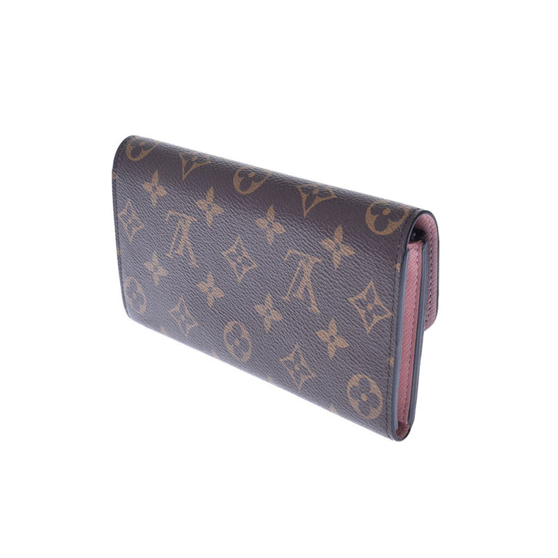 LOUIS VUITTON ルイヴィトン モノグラム ポルトフォイユエミリー ローズバレリーヌ M61289 レディース モノグラムキャンバス 長財布 ABランク 中古 銀蔵