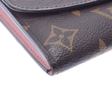 路易威顿路易·维顿（Louis Vuitton）Yemily Rose Ballerine M61289女士会标Canvas Canvas Wallet AB级使用Ginzo