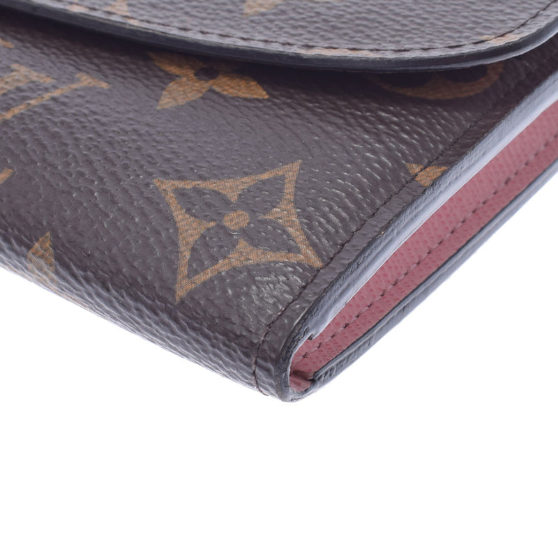 LOUIS VUITTON Louis Vuitton Monogram Portofoy Yemily Rose Ballerine M61289 Ladies Monogram Canvas Wallet AB Rank Used Ginzo